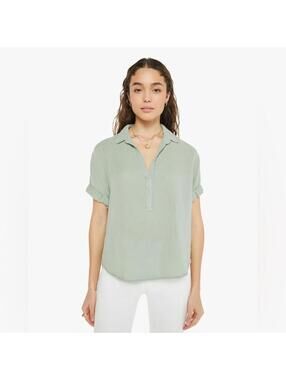 XiRENA Cruz Top Cotton in the Color Aqua Green Size Medium